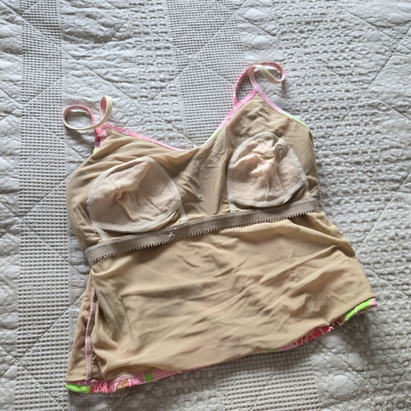 Lilly Pulitzer Pink and Green Pineapple Print Swimsuit Tripical | 12 - Picture 8 of 9